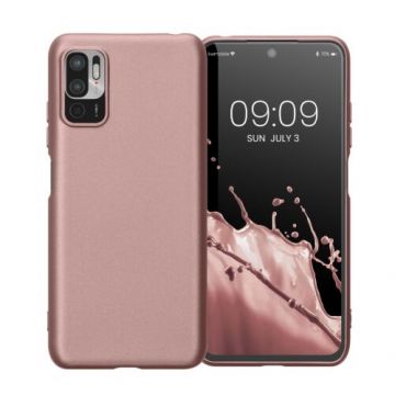 Husa Kwmobile pentru Xiaomi Redmi Note 10 5G, Silicon, Rose Gold, 57664.31