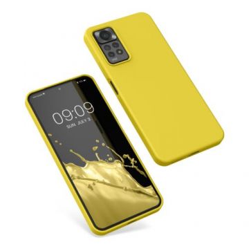 Husa Kwmobile pentru Xiaomi Redmi Note 11 Pro/Redmi Note 11 Pro 5G, Silicon, Galben, 57373.165