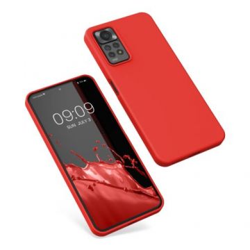 Husa Kwmobile pentru Xiaomi Redmi Note 11 Pro/Redmi Note 11 Pro 5G, Silicon, Rosu, 57373.09