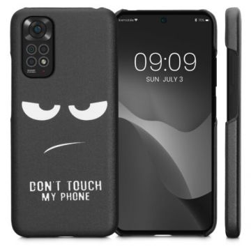 Husa Kwmobile pentru Xiaomi Redmi Note 11/Redmi Note 11s, Piele ecologica, Negru/Alb, 57838.03