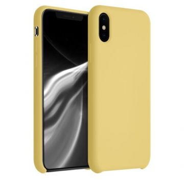 Husa pentru iPhone X/iPhone XS, Silicon, Galben, 46313.216