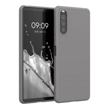 Husa pentru Sony Xperia 10 III, Silicon, Gri, 54754.155, Kwmobile