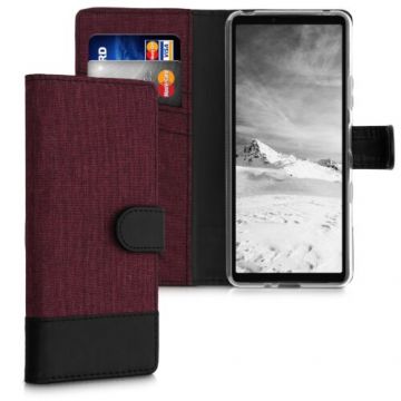 Husa pentru Sony Xperia 10 III, Textil, Rosu, 55131.20