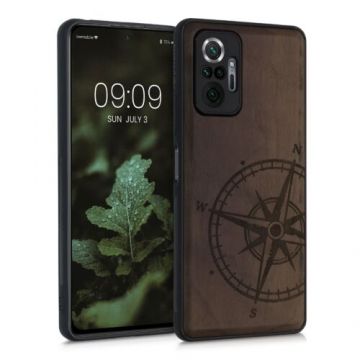 Husa pentru Xiaomi Redmi Note 10 Pro, Lemn, Maro, 55940.02, Kwmobile