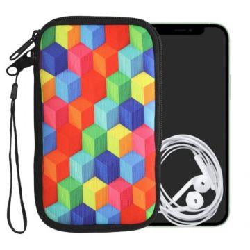 Husa Universala Kwmobile marime L - 6,5 inch, Neopren, Multicolor, 30226.3.49