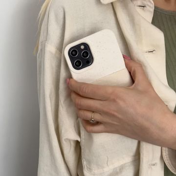 Carcasa biodegradabila Eco Shell compatibila cu iPhone 14 Pro White