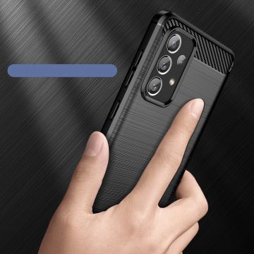Carcasa Flexible Carbon compatibila cu Samsung Galaxy A73 5G Black