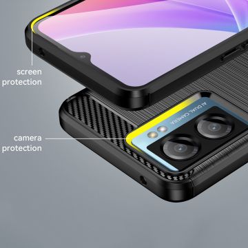 Carcasa Flexible Carbon compatibila cu Xiaomi Poco F4 5G Black