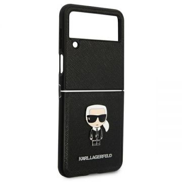 Carcasa Karl Lagerfeld KLHCZF4IKMSBK compatibila cu Samsung Galaxy Z Flip 4 5G Black