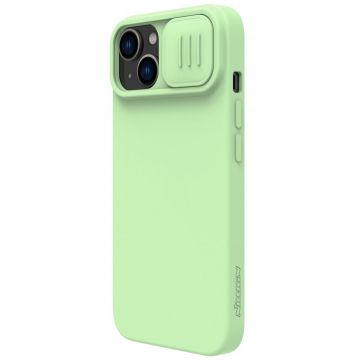 Carcasa Nillkin Cam Shield Silicone MagSafe compatibila cu iPhone 14 Green