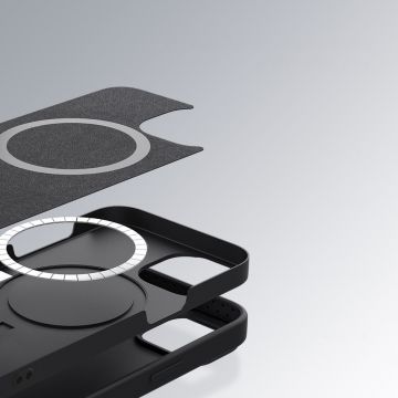 Carcasa Nillkin Cam Shield Silicone MagSafe compatibila cu iPhone 14 Pro Black