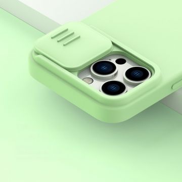 Carcasa Nillkin Cam Shield Silicone MagSafe compatibila cu iPhone 14 Pro Max Green