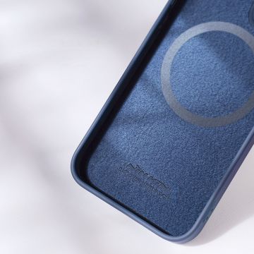 Carcasa Nillkin Cam Shield Silicone MagSafe compatibila cu iPhone 14 Pro Navy Blue