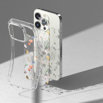 Carcasa Ringke Fusion compatibila cu iPhone 14 Pro Max Dry Flowers