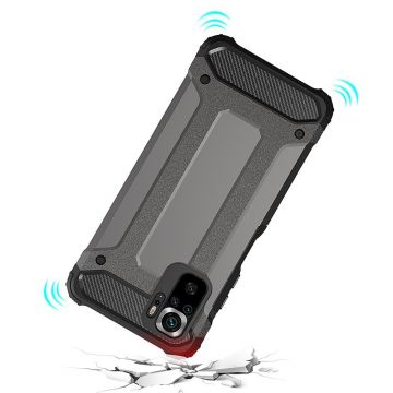 Carcasa Rugged Hybrid Armor compatibila cu Xiaomi Redmi Note 11 Pro / 11 Pro 5G Black