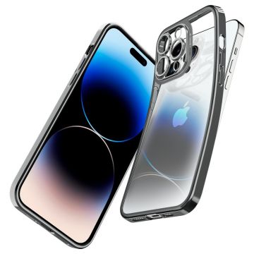 Carcasa Spigen Optik Crystal compatibila cu iPhone 14 Pro Chrome Grey