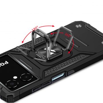 Carcasa Wozinsky Ring Armor compatibila cu Google Pixel 7, Functie magnetica, Black