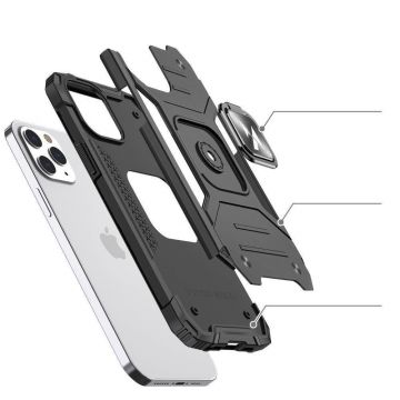 Carcasa Wozinsky Ring Armor compatibila cu iPhone 14 Pro Max, Functie magnetica, Black