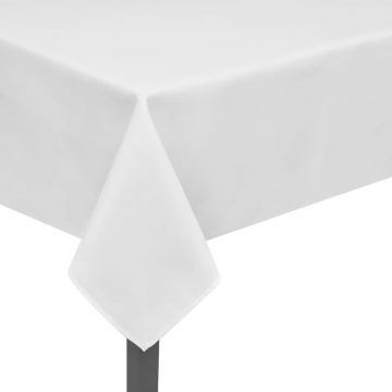 Fețe de masă, 190 x 130 cm, alb, 5 buc.