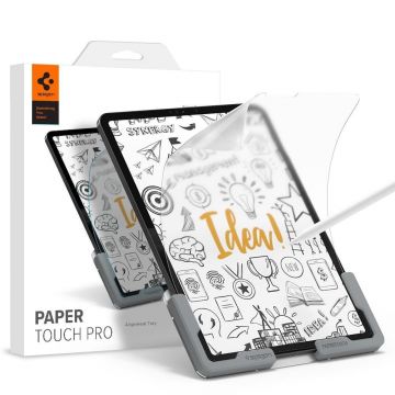 Folie protectie transparenta Spigen Paper Touch Pro compatibila cu iPad Air 4 2020 / 5 2022 / iPad Pro 11 inch Matte Clear