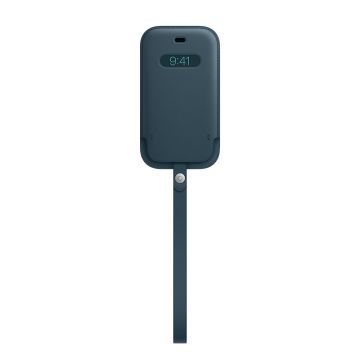 Husa Apple Leather Sleeve MagSafe pentru iPhone 12 Mini Baltic Blue