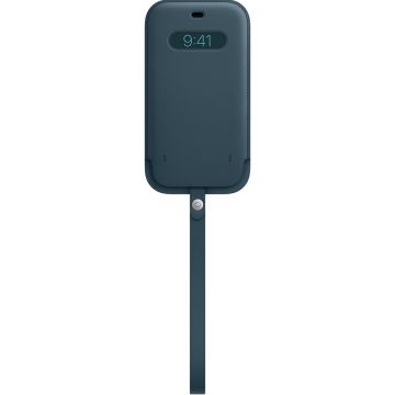 Husa Apple Leather Sleeve MagSafe pentru iPhone 12 Pro Max Baltic Blue
