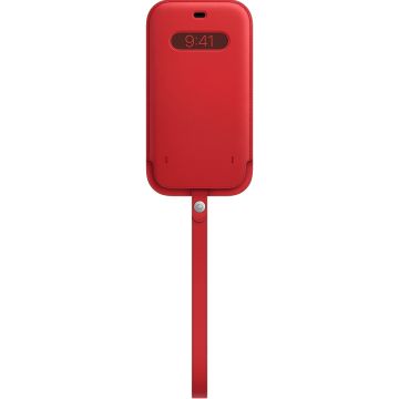 Husa Apple Leather Sleeve MagSafe pentru iPhone 12 Pro Max Red
