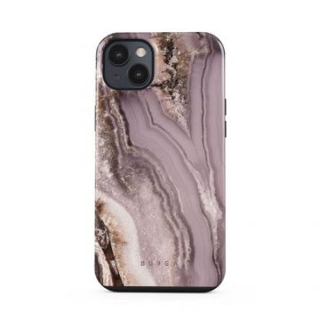 Husa Burga Dual Layer Golden Taupe compatibila cu iPhone 14, Mov