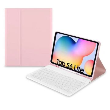 Husa cu tastatura Tech-Protect Smartcase Pen compatibila cu Samsung Galaxy Tab S6 Lite 2020/2022 10.4 inch Pink