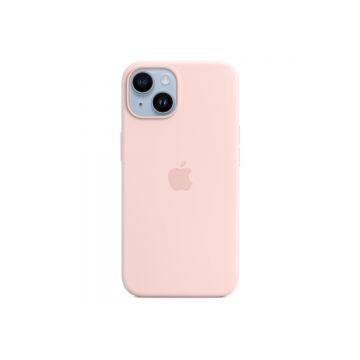 Husa de protectie Apple cu MagSafe pentru iPhone 14 Silicon Chalk Pink