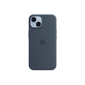 Husa de protectie Apple cu MagSafe pentru iPhone 14 Silicon Storm Blue