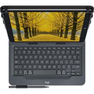 Husa de protectie Logitech Universal Folio, Tastatura bluetooth, Tablete 9 -10 inch, Black