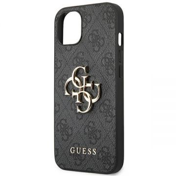 Husa Guess GUHCP14S4GMGGR compatibila cu iPhone 14, 4G Big Metal Logo, Gri