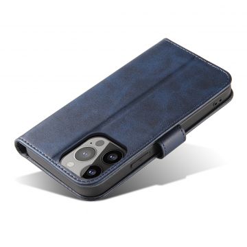 Husa Magnet Wallet Stand compatibila cu iPhone 14 Pro Blue