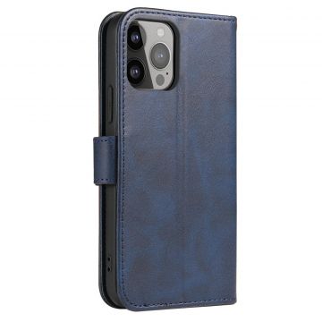 Husa Magnet Wallet Stand compatibila cu iPhone 14 Pro Max Blue