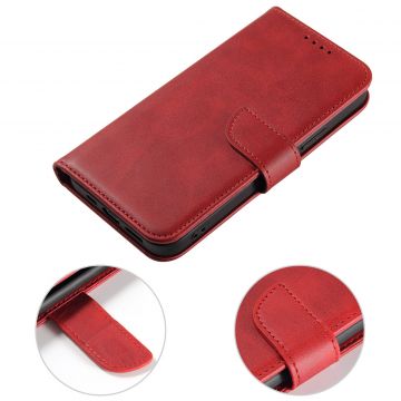 Husa Magnet Wallet Stand compatibila cu iPhone 14 Pro Red