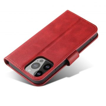 Husa Magnet Wallet Stand compatibila cu iPhone 14 Red