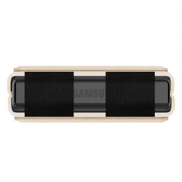 Husa Nillkin Qin Leather compatibila cu Samsung Galaxy Z Flip 4 5G Gold