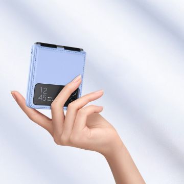 Husa Nillkin Qin Leather compatibila cu Samsung Galaxy Z Flip 4 5G Violet