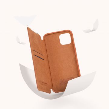 Husa Nillkin Qin Pro Leather compatibila cu iPhone 14 Brown