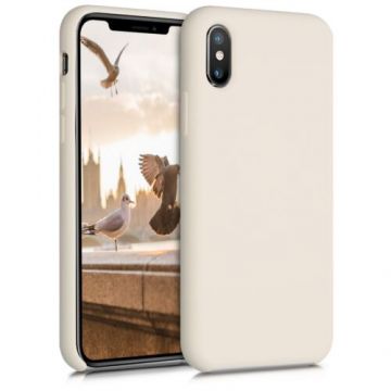 Husa pentru Apple iPhone X/iPhone XS, Silicon, Crem, 46313.210