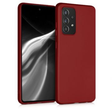 Husa pentru Samsung Galaxy A52, Silicon, Rosu, 54351.36