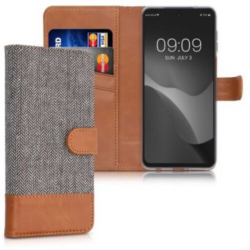 Husa pentru Xiaomi Redmi Note 9S/Redmi Note 9 Pro/Redmi Note 9 Pro Max, Textil, Gri, 52506.25, Kwmobile