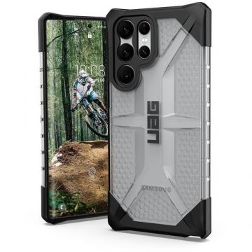 Husa Protectie Spate UAG Plasma Series 213443114343 pentru Samsung Galaxy S22 Ultra (Alb/Negru)