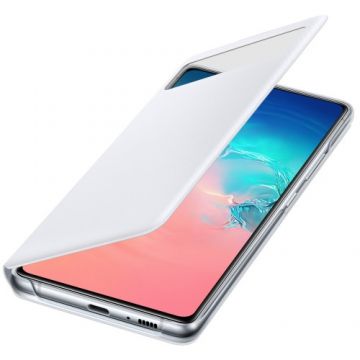 Husa S-View Wallet pentru Samsung Galaxy S10 Lite White