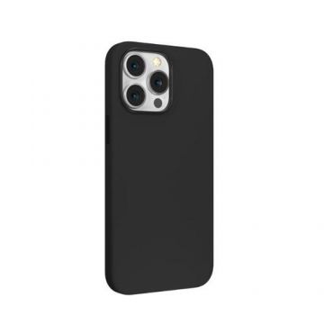 Husa Silicon Devia Nature Series compatibila cu iPhone 14 Pro Max, Negru