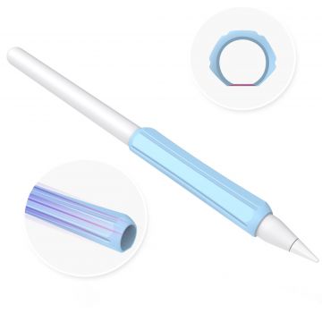 Husa Stoyobe Silicone compatibila cu Apple Pencil 1/2 si Huawei M-Pencil, Albastru