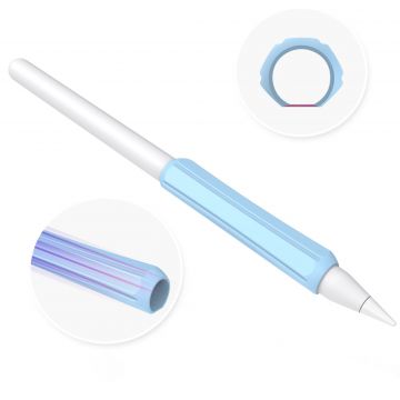 Husa Stoyobe Silicone compatibila cu Apple Pencil 1/2 si Huawei M-Pencil, Albastru