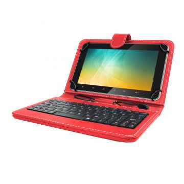 Husa Tableta Tastatura MRG L-405, 10 Inch, TypeC, Rosu