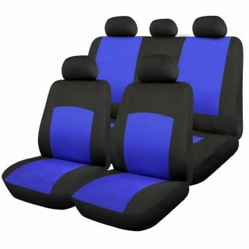 Huse scaune auto RoGroup Oxford, 9 bucati, universale, albastru
